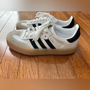 Women’s Adidas Samba White and Black Trainers